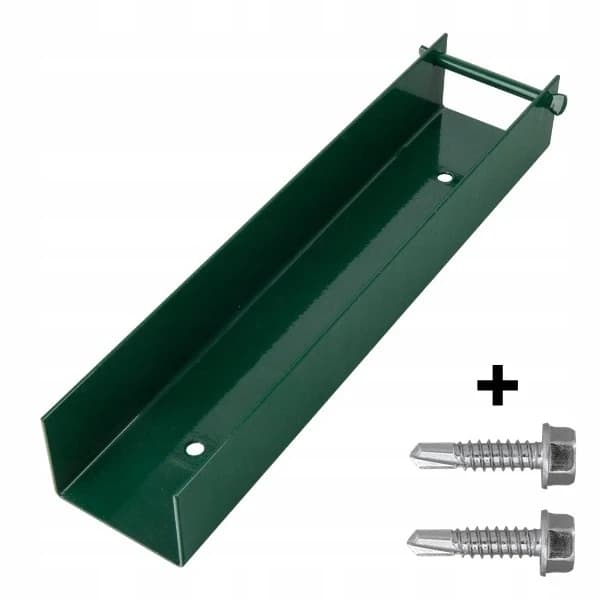 Ceownik stalowy 250mm x 60mm RAL 6005 + wkręt farmerski M8 (2szt.)