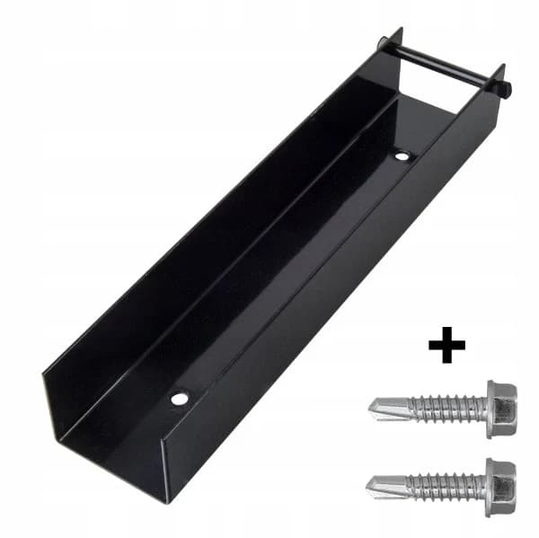 Ceownik stalowy 300mm x 50mm RAL 9005 + wkręt farmerski M8 (2szt.)