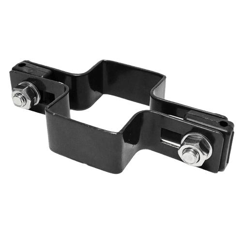 Obejma prosta 60mm x 40mm (fi-5mm) + akcesoria nierdzewne - nakrętka zwykła RAL9005