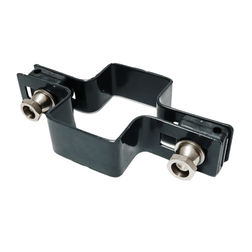 Obejma prosta 60mm x 40mm (fi-6mm) + akcesoria nierdzewne - nakrętka zrywalna RAL7016