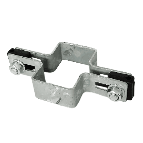 Obejma prosta 60mm x 40mm (fi-6mm) + akcesoria nierdzewne - nakrętka zwykła ocynk