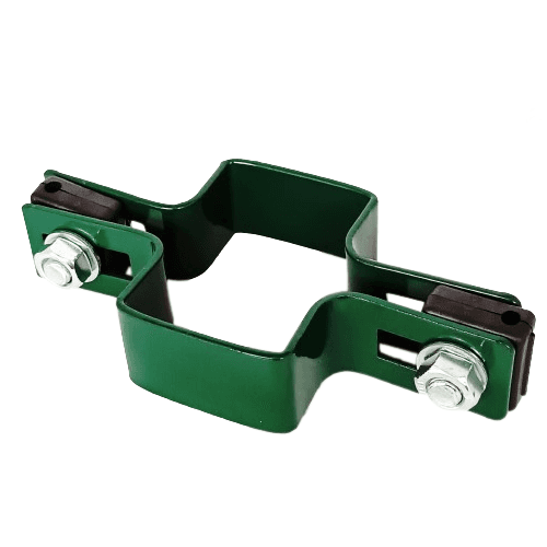 Obejma prosta 60mm x 40mm (fi-6mm) + akcesoria nierdzewne - nakrętka zwykła RAL6005