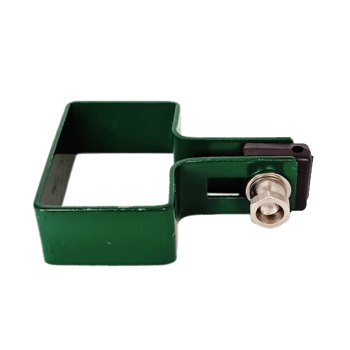 Obejma startowa 60x40mm (fi-4mm) + akcesoria nierdzewne - nakrętka zrywalna RAL6005