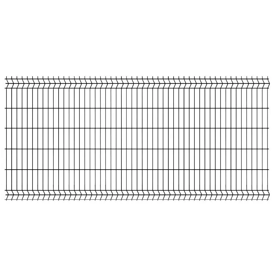 Panel Ogrodzeniowy, Kratowy 3D (fi-5mm) H-1230 - RAL 9005