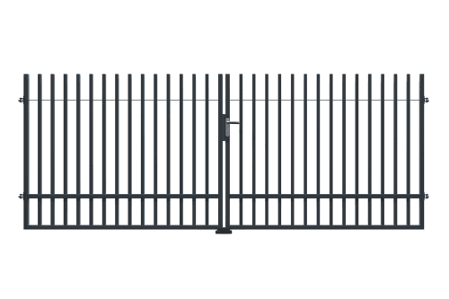 Brama dwuskrzydłowa 160x350 cm z zamkiem, ogrodzenie Linea GLW6040