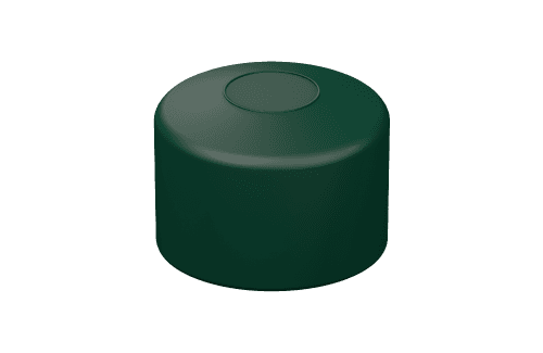 Nasadka do słupka, Fi 38 mm, kolor zielony, 10 sztuk