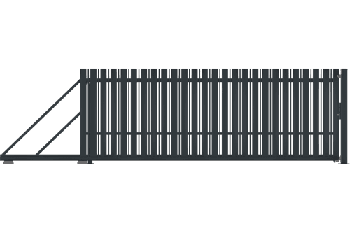 Brama przesuwna lewa 150x400 cm, ogrodzenie Alaska