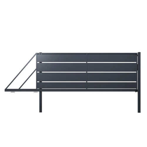 Brama przesuwna lewa 159x400 cm, ogrodzenie Aspre