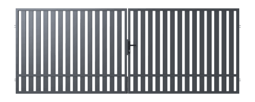 Brama dwuskrzydłowa 150x300 cm z zamkiem, ogrodzenie Amida
