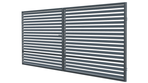 Brama dwuskrzydłowa 150x500 cm z zamkiem, ogrodzenie Bryza