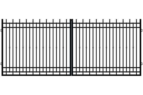 Brama dwuskrzydłowa 160x500 cm, ogrodzenie Londyn