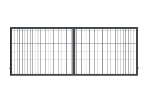 Brama dwuskrzydłowa 170x400 cm, ogrodzenie panelowe