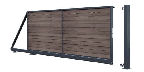Brama przesuwna 149x400 cm lewa, ogrodzenie Tivano