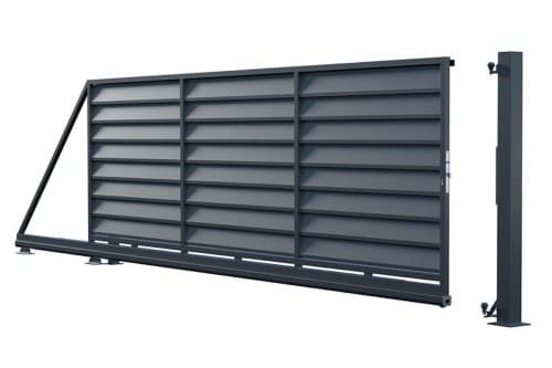 Brama przesuwna 150x500 cm lewa, ogrodzenie Mistral