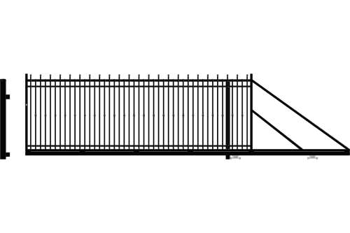 Brama przesuwna 154x500 cm prawa, ogrodzenie Londyn 2