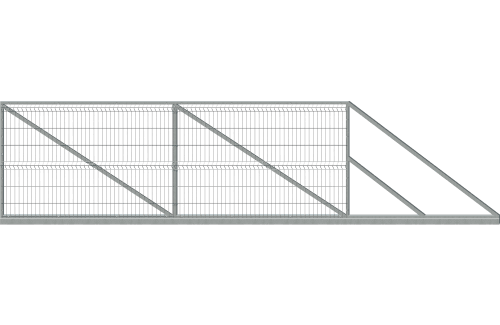 Brama przesuwna prawa 149x500 cm, ogrodzenie panelowe