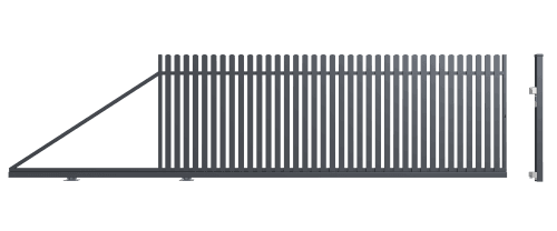 Brama przesuwna lewa 150x400 cm, ogrodzenie Colorado