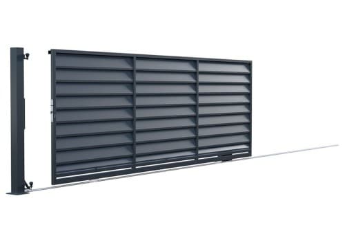 Brama przesuwna bez przeciwwagi 150x400 cm prawa z zamkiem, ogrodzenie Mistral