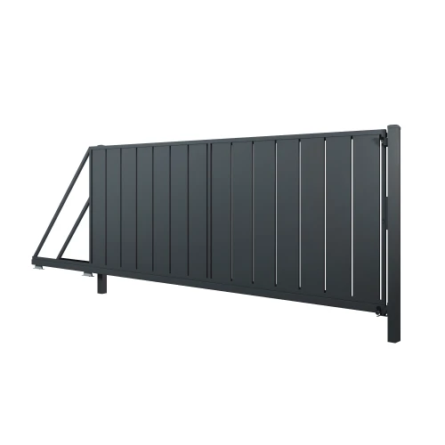 Brama przesuwna 150x400 cm lewa, ogrodzenie Onyks