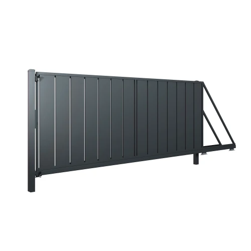 Brama przesuwna 150x400 cm prawa, ogrodzenie Onyks