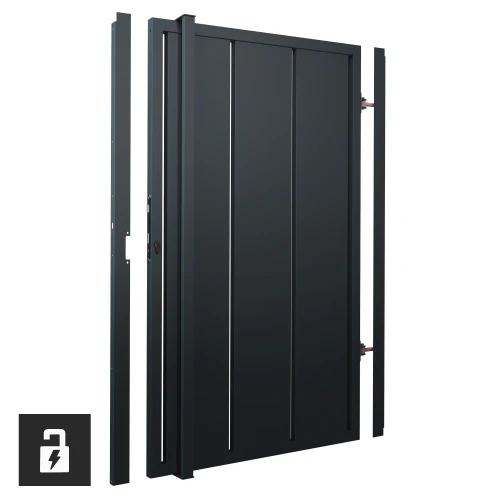 Furtka prawa 150x90 cm z elektrozaczepem, ogrodzenie Onyks