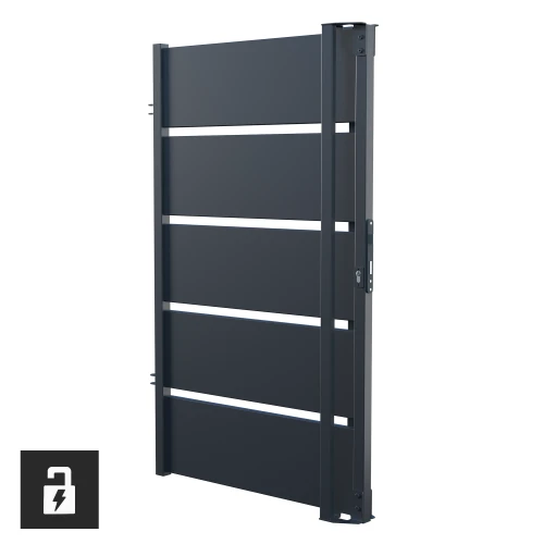 Furtka lewa 150x90 cm z elektrozaczepem, ogrodzenie Opal