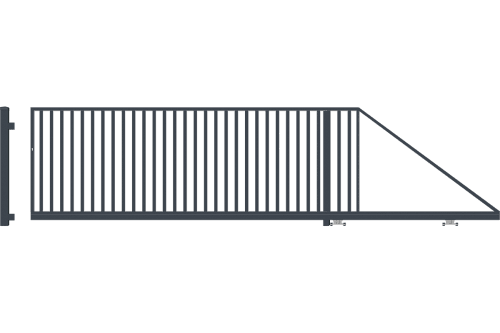 Brama przesuwna 150x400 cm prawa, ogrodzenie Salvador