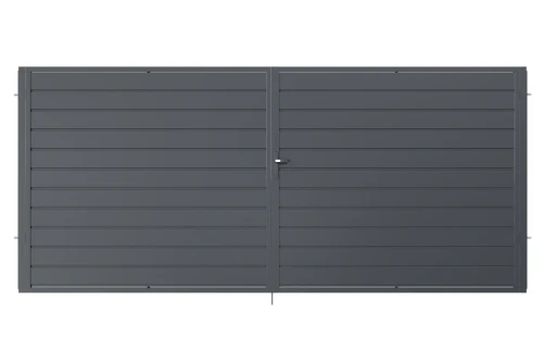 Brama dwuskrzydłowa 180x400 cm z zamkiem, ogrodzenie San