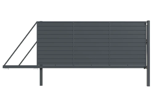 Brama przesuwna lewa 179x400 cm, ogrodzenie San