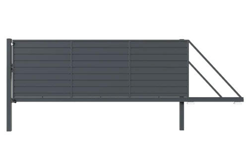 Brama przesuwna prawa 148x400 cm, ogrodzenie San