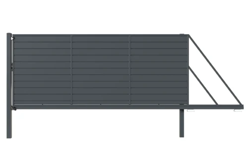 Brama przesuwna prawa 179x400 cm, ogrodzenie San