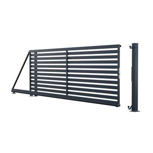 Brama przesuwna 150x400 cm lewa, ogrodzenie Szafir M