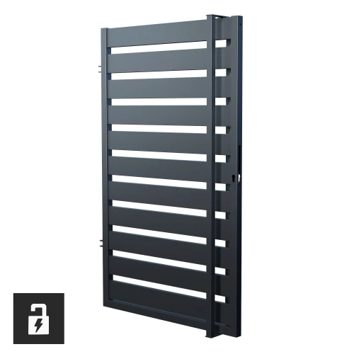 Furtka uniwersalna 150x90 cm z elektrozaczepem, ogrodzenie Szafir XL
