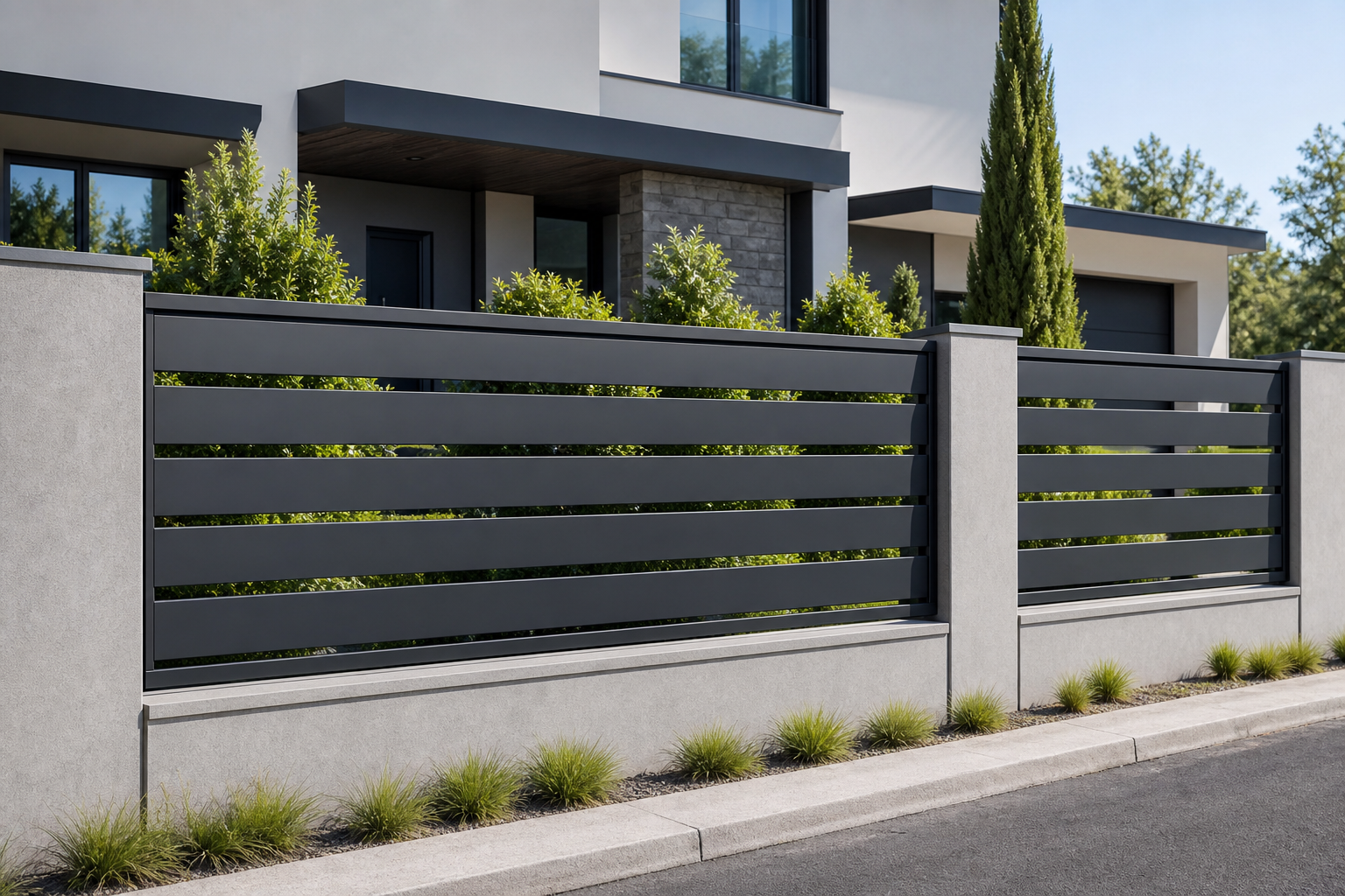Nowoczesne ogrodzenie aluminiowe