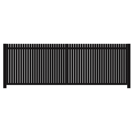Brama dwuskrzydłowa aluminiowa o szer. 4000mm - profil pionowy (50x50x2mm) co 30mm — zdjęcie 2