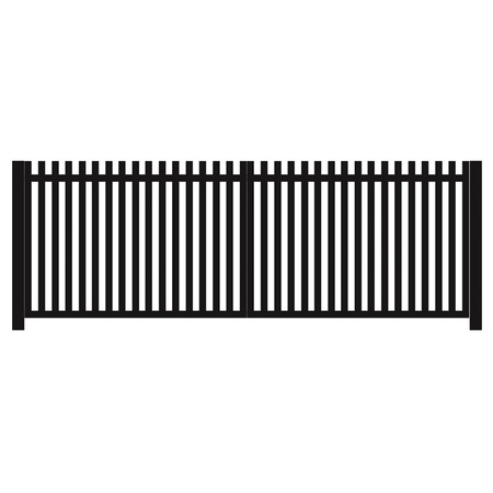 Brama dwuskrzydłowa aluminiowa o szer. 4000mm - profil pionowy (50x50x2mm) co 60mm — zdjęcie 2
