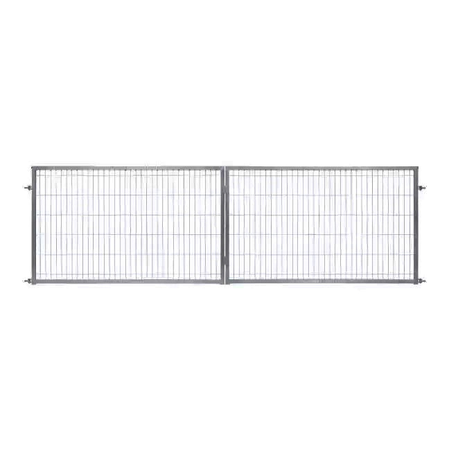 Brama panelowa dwuskrzydłowa 2D SOLID (6/5/6) 4000mm x 1300mm RAL8017 — zdjęcie 2