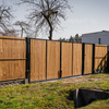 Brama panelowa dwuskrzydłowa 2D SOLID (6/5/6) 4000mm x 1500mm RAL9005 z przesłoną w kolorze naturalnym — zdjęcie 7