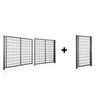 Brama panelowa dwuskrzydłowa 2D SOLID (6/5/6) 4000mm x 1700mm + furtka panelowa 2D SOLID 875mm x 1700mm RAL7016 — zdjęcie 9