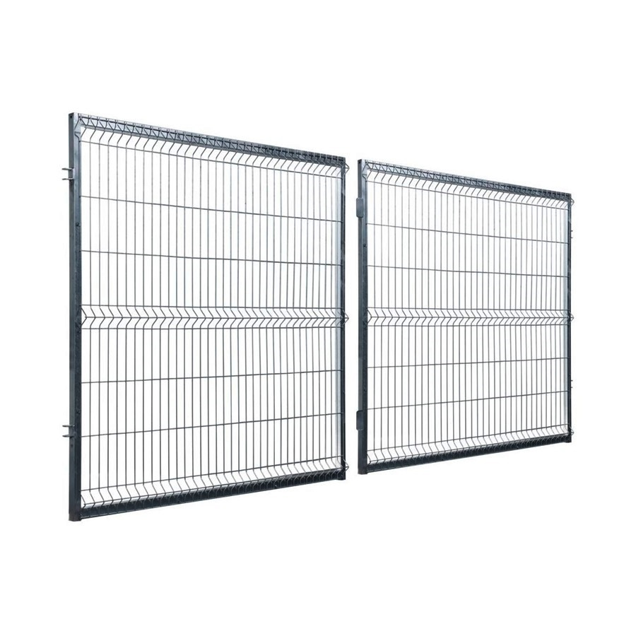 Brama panelowa dwuskrzydłowa 3D SOLID (fi-4mm) 4000mm x 1530mm / RAL 7016 — zdjęcie 3