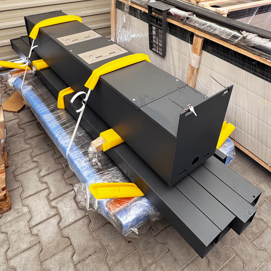 Brama przesuwna (4000mm x 1740mm) + furtka (1000mm x 1740mm) palisada pionowa + multibox (1800mm x 320mm x 310mm) — zdjęcie 5