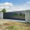 Brama przesuwna grzebieniowa (60x40mm, rozstaw profili co 4cm) 5000x1700mm PRAWA czarna STR RAL9005 — zdjęcie 8