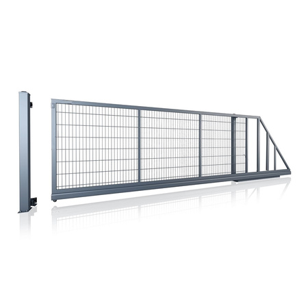 Brama przesuwna panelowa 2D SOLID 4500mm x 1600mm / RAL7016 MAT — zdjęcie 9