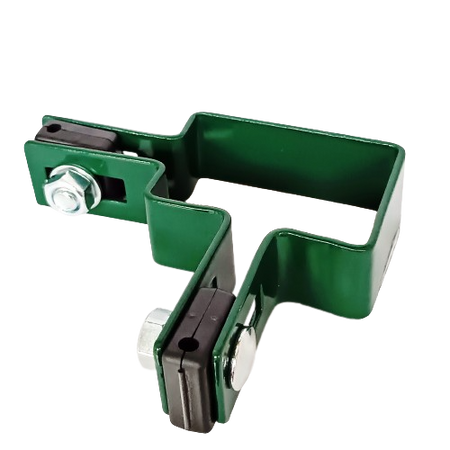 Obejma narożna 60x40mm (fi-5mm) + akcesoria nierdzewne z nakrętką zwykłą RAL6005 — zdjęcie 14