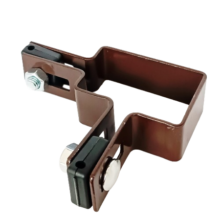 Obejma narożna 60x40mm (fi-5mm) + akcesoria nierdzewne z nakrętką zwykłą RAL8017 — zdjęcie 13