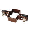 Obejma prosta 60mm x 40mm (fi-4mm) + akcesoria nierdzewne - nakrętka zrywalna RAL8017 — zdjęcie 7