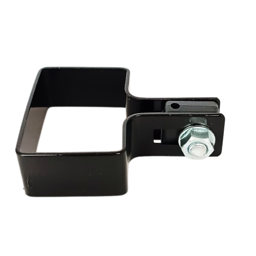 Obejma startowa 60x40mm (fi-5mm) + akcesoria nierdzewne - nakrętka zwykła RAL9005 — zdjęcie 2