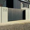 OUTLET - Brama przesuwna aluminiowa - pełna 5000mm x 1500mm, grubość 48 mm, (blacha dwustronna - 4mm) LEWA - RAL7021 (mat struktura) - przeciwwaga niezabudowana + słupy — zdjęcie 7