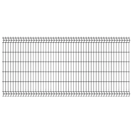 Panel Ogrodzeniowy, Kratowy 3D (fi-5mm) H-1230 - RAL 9005 — zdjęcie 2