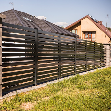 Przęsło palisadowe SOLID 2500mm x 1200mm RAL 7016 ( — zdjęcie 8